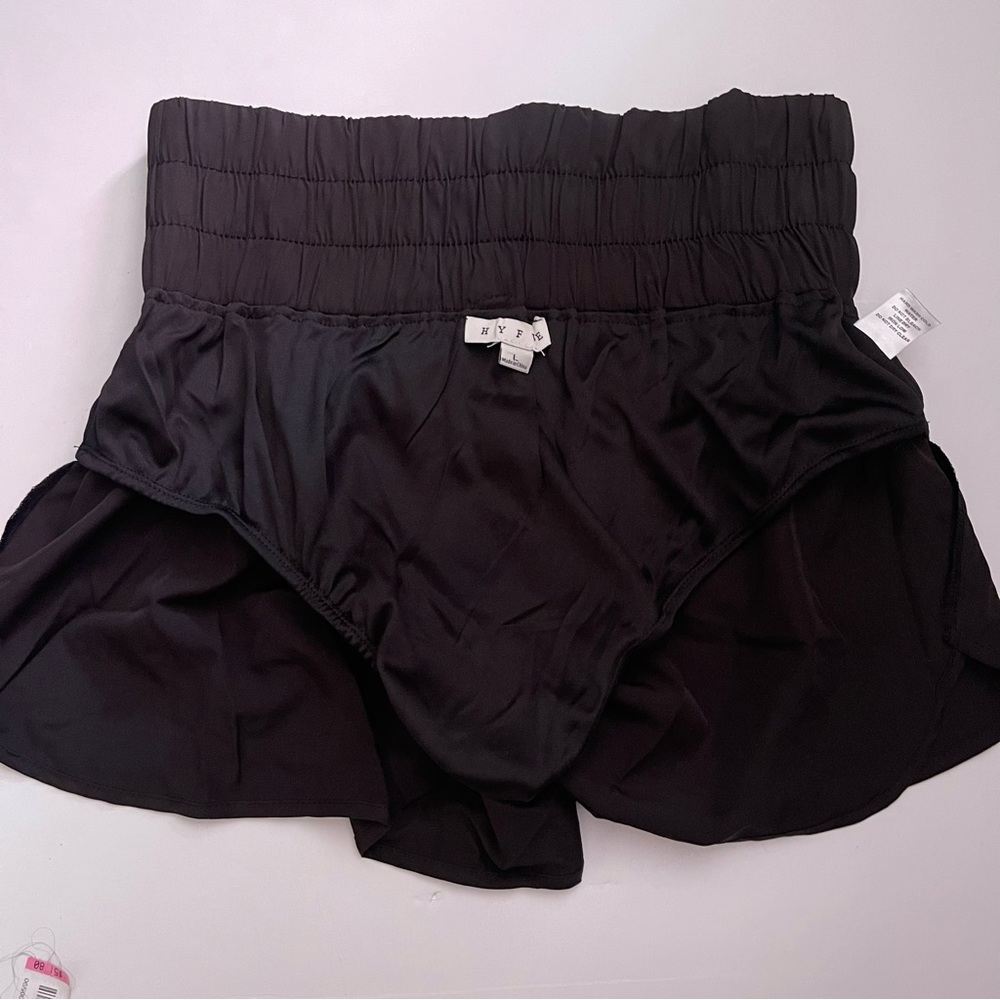 Black Paper Bag Waist Shorts - Picture 7 of 10